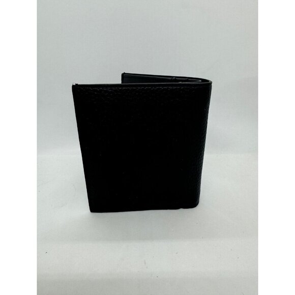 DKNY pebbled faux-leather foldable men's wallet cardcase RFID- Black/Dark navy - Picture 8 of 10